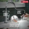 DELTA Emmeline Touch2O Technology Kitchen Faucet with Touchless Technology — Lumicoat® Chrome
