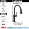 DELTA Renaldi Single Handle Pull-Down Kitchen Faucet — Matte Black