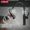 DELTA Renaldi Single Handle Pull-Down Kitchen Faucet — Matte Black