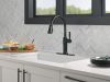 DELTA Renaldi Single Handle Pull-Down Kitchen Faucet — Matte Black