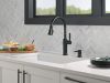 DELTA Renaldi Single Handle Pull-Down Kitchen Faucet — Matte Black