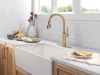 DELTA Renaldi Single Handle Pull-Down Kitchen Faucet — Lumicoat® Champagne Bronze
