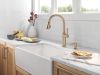 DELTA Renaldi Single Handle Pull-Down Kitchen Faucet — Lumicoat® Champagne Bronze