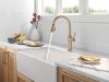 DELTA Renaldi Single Handle Pull-Down Kitchen Faucet — Lumicoat® Champagne Bronze
