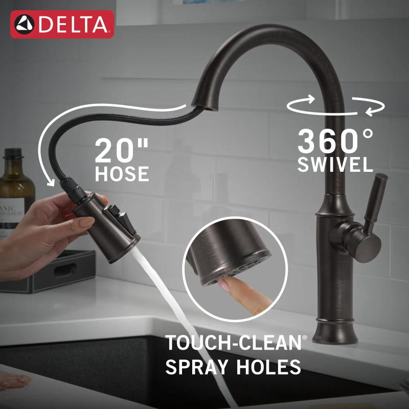 DELTA Renaldi Single Handle Pull-Down Kitchen Faucet — Venetian Bronze