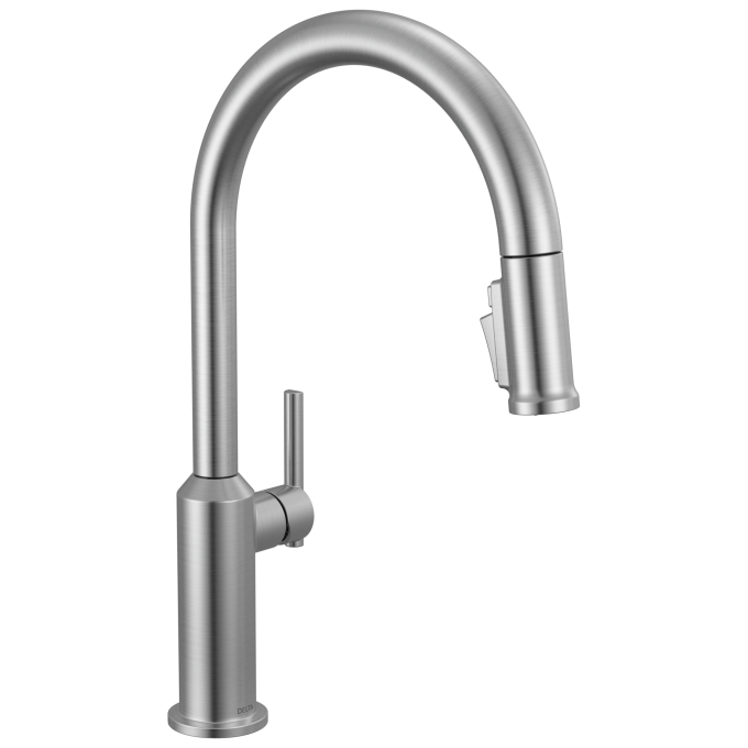 DELTA Cordova Single Handle Pull-Down Kitchen Faucet — Lumicoat® Arctic Stainless