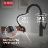 DELTA Cordova Single Handle Pull-Down Kitchen Faucet — Matte Black
