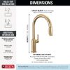 DELTA Cordova Single Handle Pull-Down Kitchen Faucet — Lumicoat® Champagne Bronze