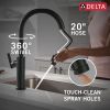 DELTA Altado Single Handle Pull-Down Kitchen Faucet — Matte Black