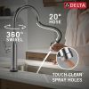 DELTA Altado Touch2O Technology Kitchen Faucet with Touchless Technology — Arctic Stainless