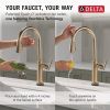 DELTA Altado Touch2O Technology Kitchen Faucet with Touchless Technology — Champagne Bronze