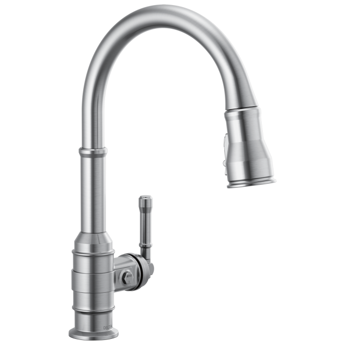 DELTA Broderick Single Handle Pull-Down Kitchen Faucet — Arctic Stainless