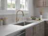 DELTA Broderick Single Handle Pull-Down Kitchen Faucet — Champagne Bronze