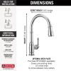 DELTA Broderick Single Handle Pull-Down Kitchen Faucet — Chrome