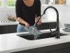 DELTA Broderick Single Handle Pull-Down Kitchen Faucet With Touch2O  Technology — Matte Black