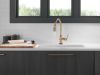 DELTA Broderick Single Handle Pull-Down Kitchen Faucet With Touch2O  Technology — Champagne Bronze