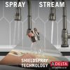 DELTA Broderick Single Handle Pull-Down Kitchen Faucet With Touch2O  Technology — Black Stainless