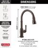DELTA Broderick Single Handle Pull-Down Kitchen Faucet With Touch2O  Technology — Venetian Bronze