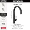 DELTA Monrovia Single Handle Pull-Down Kitchen Faucet — Matte Black