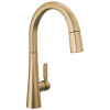 DELTA Monrovia Single Handle Pull-Down Kitchen Faucet — Lumicoat® Champagne Bronze