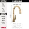 DELTA Monrovia Single Handle Pull-Down Kitchen Faucet — Lumicoat® Champagne Bronze