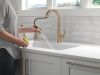 DELTA Monrovia Single Handle Pull-Down Kitchen Faucet — Lumicoat® Champagne Bronze