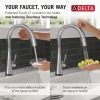 DELTA Monrovia Touch2O Technology Kitchen Faucet with Touchless Technology — Lumicoat® Arctic Stainless