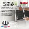 DELTA Monrovia Touch2O Technology Kitchen Faucet with Touchless Technology — Lumicoat® Arctic Stainless