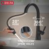 DELTA Monrovia Touch2O Technology Kitchen Faucet with Touchless Technology — Matte Black