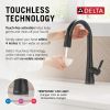 DELTA Monrovia Touch2O Technology Kitchen Faucet with Touchless Technology — Matte Black