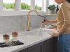 DELTA Monrovia Touch2O Technology Kitchen Faucet with Touchless Technology — Lumicoat® Champagne Bronze