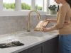 DELTA Monrovia Touch2O Technology Kitchen Faucet with Touchless Technology — Lumicoat® Champagne Bronze