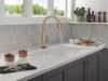 DELTA Monrovia Touch2O Technology Kitchen Faucet with Touchless Technology — Lumicoat® Champagne Bronze