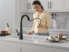 DELTA Monrovia Touch2O Technology Kitchen Faucet with Touchless Technology — Matte Black / Champagne Bronze