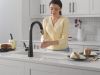 DELTA Monrovia Touch2O Technology Kitchen Faucet with Touchless Technology — Matte Black / Champagne Bronze