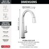 DELTA Monrovia Touch2O Technology Kitchen Faucet with Touchless Technology — Lumicoat® Chrome