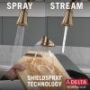 DELTA Cassidy Single Handle Pull-Down Kitchen Faucet — Lumicoat® Champagne Bronze