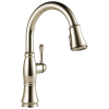 DELTA Cassidy Single Handle Pull-Down Kitchen Faucet — Lumicoat® Polished Nickel