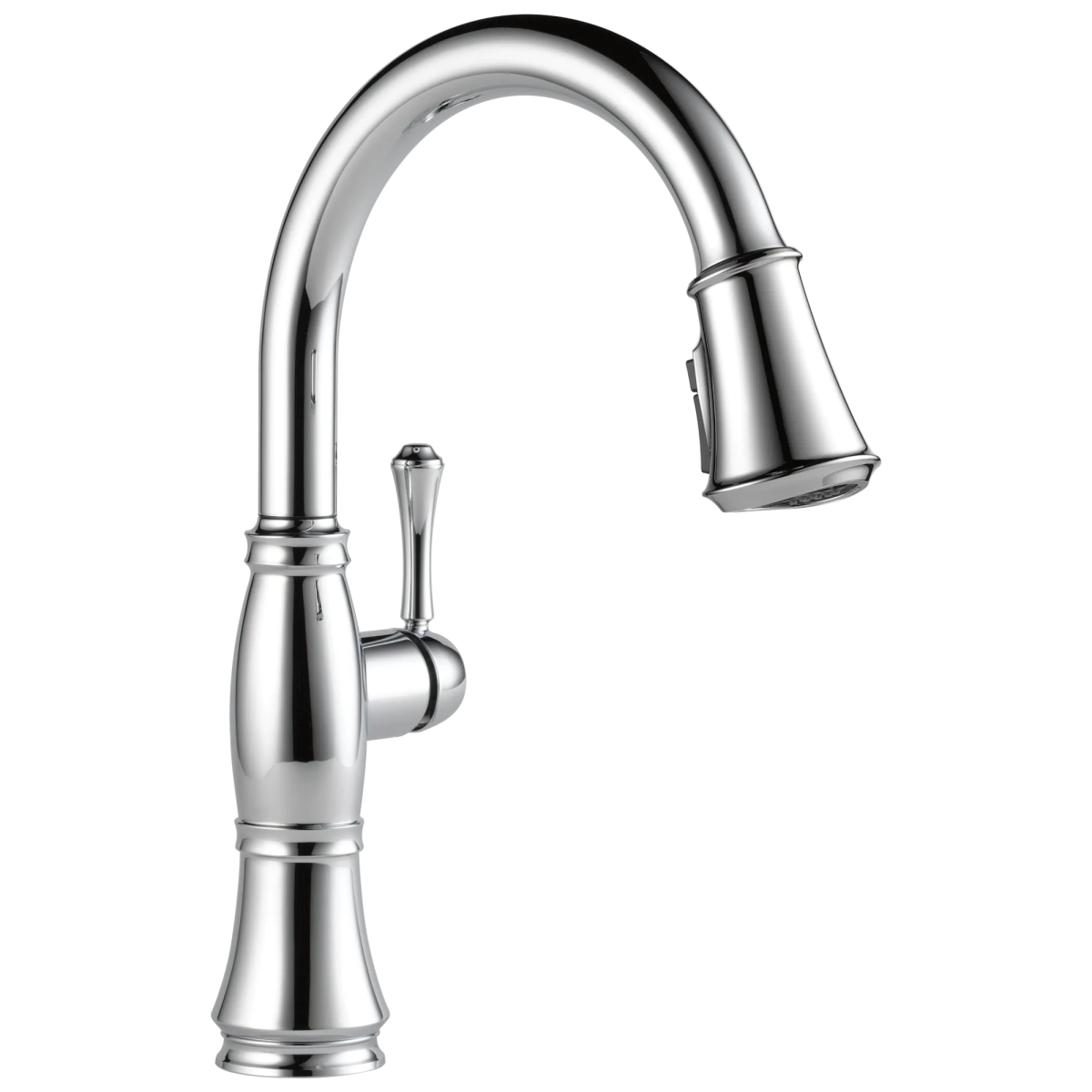 DELTA Cassidy Single Handle Pull-Down Kitchen Faucet — Lumicoat® Chrome