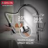 DELTA Cassidy Single Handle Pull-Down Kitchen Faucet — Lumicoat® Chrome