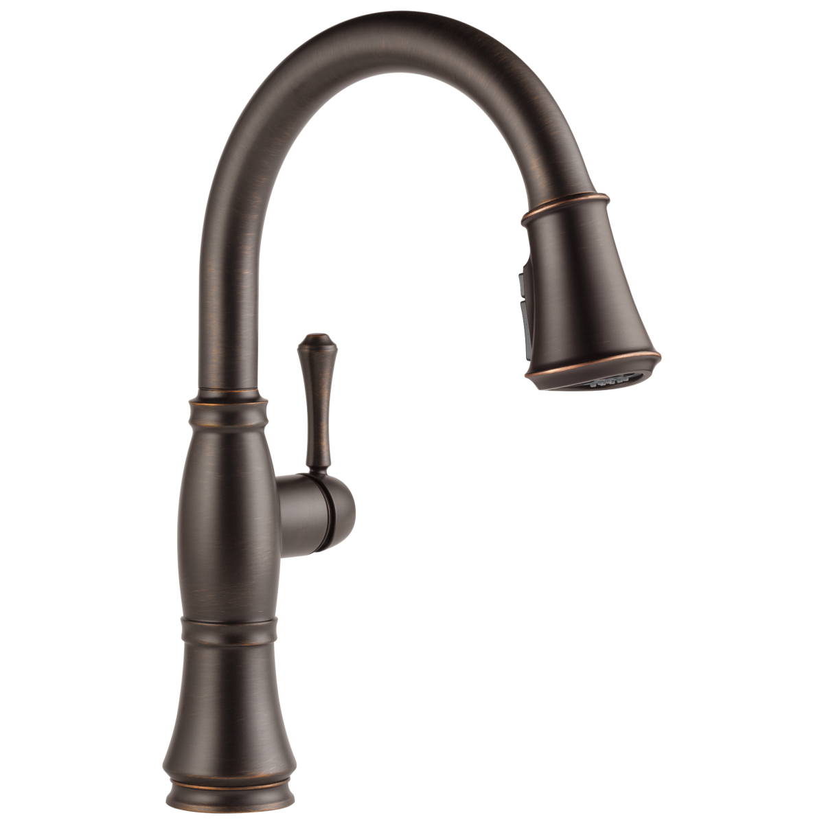 DELTA Cassidy Single Handle Pull-Down Kitchen Faucet with ShieldSpray Technology — Venetian Bronze