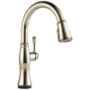 DELTA Cassidy Touch2O Technology Kitchen Faucet with Touchless Technology — Lumicoat® Polished Nickel