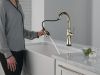 DELTA Cassidy Touch2O Technology Kitchen Faucet with Touchless Technology — Lumicoat® Polished Nickel