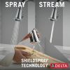 DELTA Cassidy Touch2O Technology Kitchen Faucet with Touchless Technology — Lumicoat® Chrome