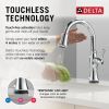DELTA Cassidy Touch2O Technology Kitchen Faucet with Touchless Technology — Lumicoat® Chrome