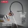 DELTA Essa Single-Handle Pull-Down Spring Kitchen Faucet — Arctic Stainless