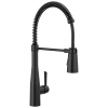 DELTA Essa Single-Handle Pull-Down Spring Kitchen Faucet — Matte Black