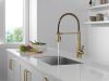 DELTA Essa Single-Handle Pull-Down Spring Kitchen Faucet — Champagne Bronze