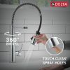 DELTA Essa Single-Handle Pull-Down Spring Kitchen Faucet — Chrome