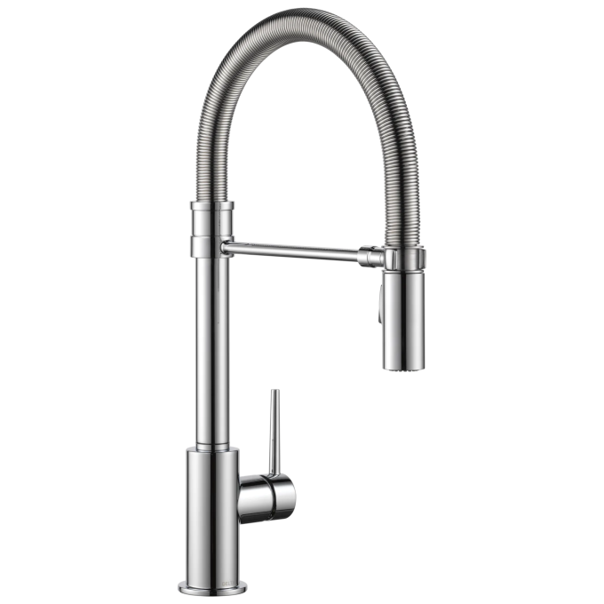 DELTA Trinsic Single-Handle Pull-Down Spring Kitchen Faucet — Chrome